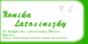 monika latosinszky business card