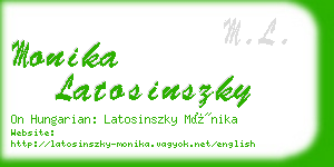 monika latosinszky business card